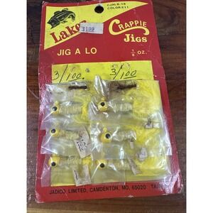 Yellow 1/8oz 6ct Laker Jig a lo crappie jigs, lead jig heads; fishing hooks‎